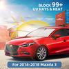 Windshield Sun Shade For Mazda 3 2014-2018 Double Layer 240T Front Window Shade  Fit Mazda 3 Sun Visor Foldable Shade Blocks UV Rays Summer Must Have