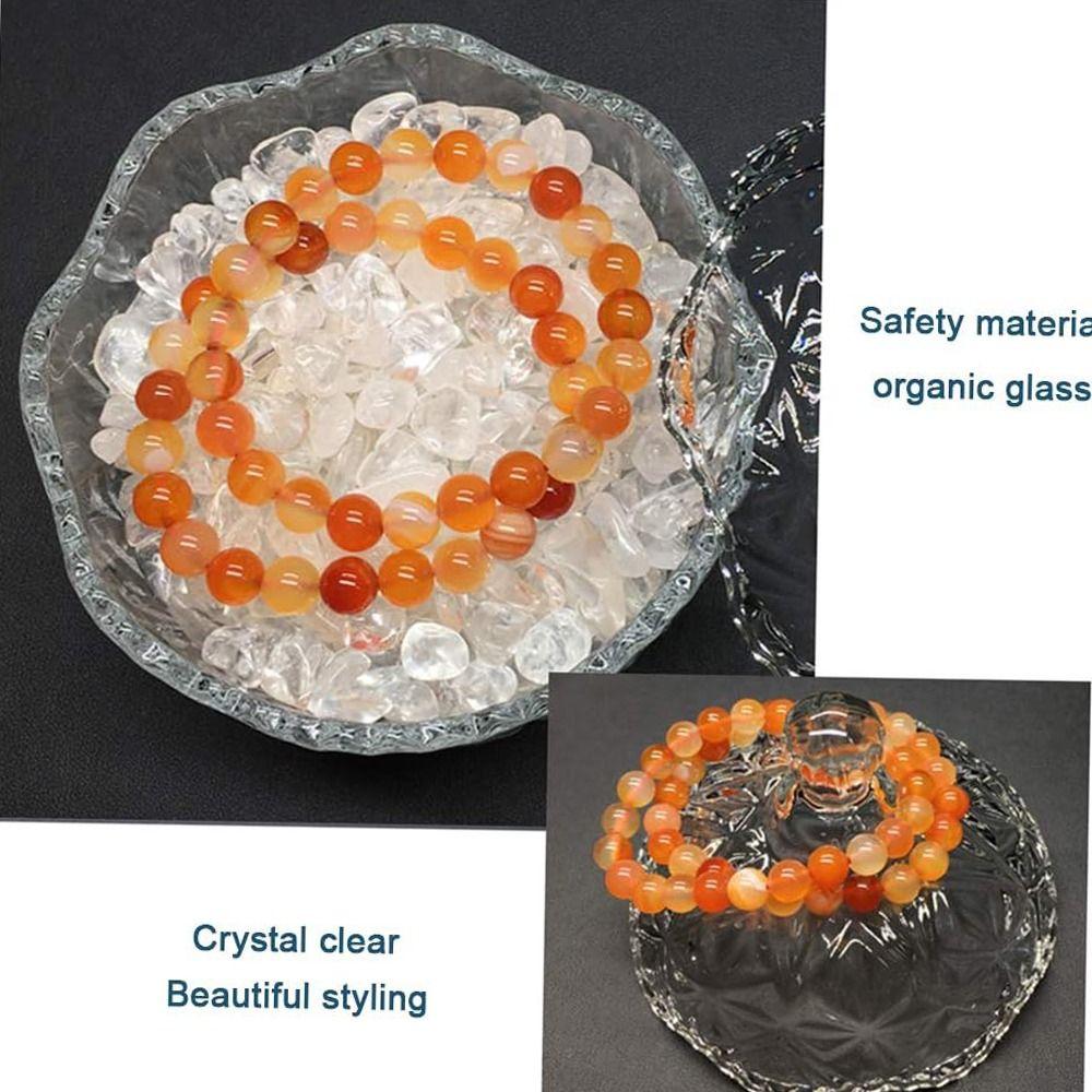Lid Candy Container Crystal Cleansing Glass Jewelry Box Crystals Degaussing Bowl  Room Decoration