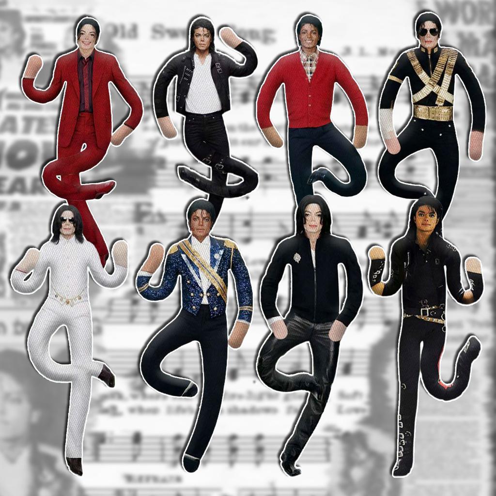 Treasuringu Michael Jackson Cosplay Prop Plush Doll Abstract Plushie Joint Mobility Adjustable Poses Stuffed Toy Fans Gifts