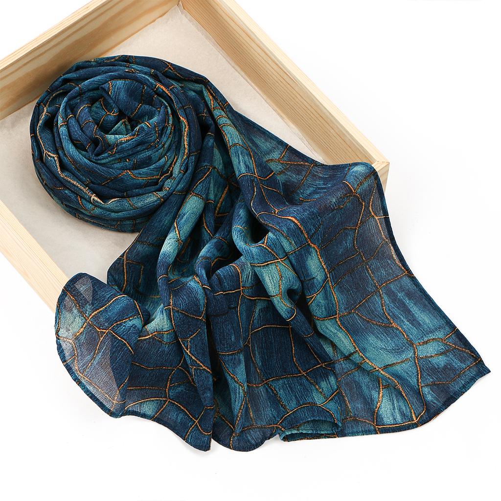 New Pattern Printed Chiffon Hijab Scarf For Woman Muslim Hijabs Shawl Fashion Long Wraps Female Headband Ethnic Islam Turban