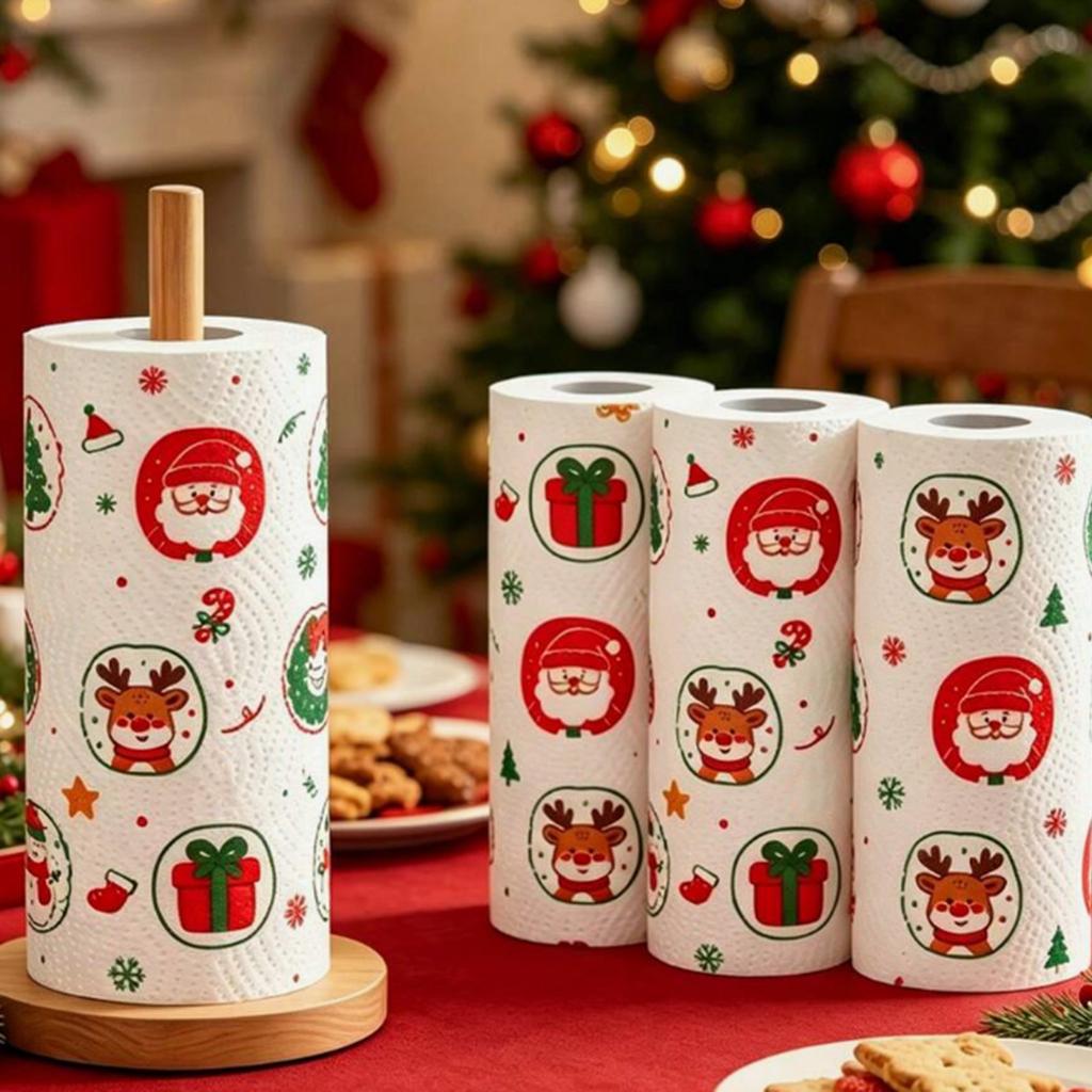 Christmas Kitchen Towels, Holiday Disposable Towels for Kitchen and Dining