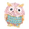 Owl Trinket Box Enameled Collectible Animal Figurine Jewelry Box Ring Holder Zinc Alloy Sparkling Rhinestone for Earrings Necklace