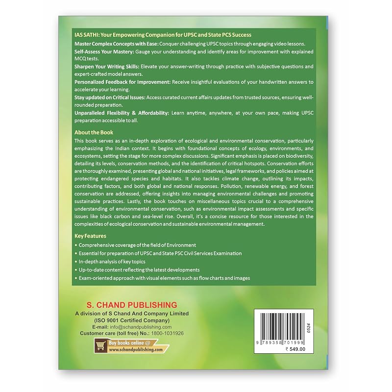 Environment for UPSC & State PSC Civil Services CSE Examinations CSE 2024 (Prelims & Main) with Concepts, facts, Analysis, Flow Charts, Maps, Images
