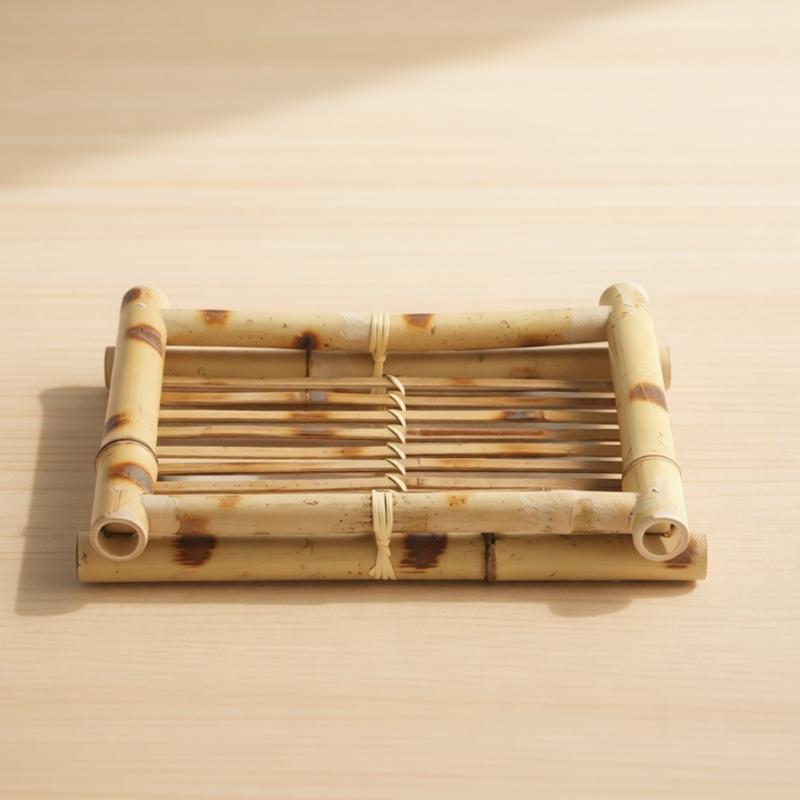 Handwoven Bamboos Serving Tray For Restaurants Hotels And Family Gatherings Sturdy Easy To Cleaning