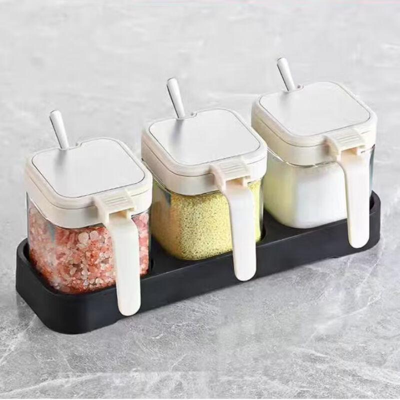 Набор стеклянных баночек для специй Ru Han с ложками