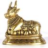 Brass Nandi Statue | Height-11 Cm Aprrox | Vastu Idol for Home and Office | Zonal Placement-SW | Nandi Idol