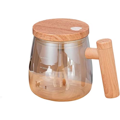 400ml Glass Automatic Mixer Cup with Magnetic Stirring Function, Large Capacity, Self-Stirring Coffee Mug, Battery-Operated, Electric, Multi-Function
