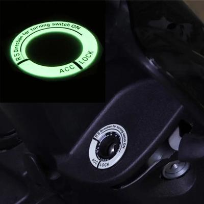 1/3Pcs Mixed Car Luminous Ignition Switch Sticker Auto Motorcycle Key Ring Sticker Fluorescent Circle Car Interior Accessories