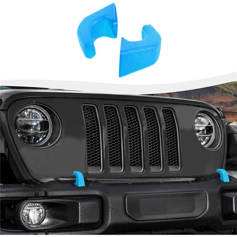 2Pcs Tow Hook Cover Protector Sleeve for Jeep Wrangler JK JL JT 07-23 Front Bumper Buffer Block