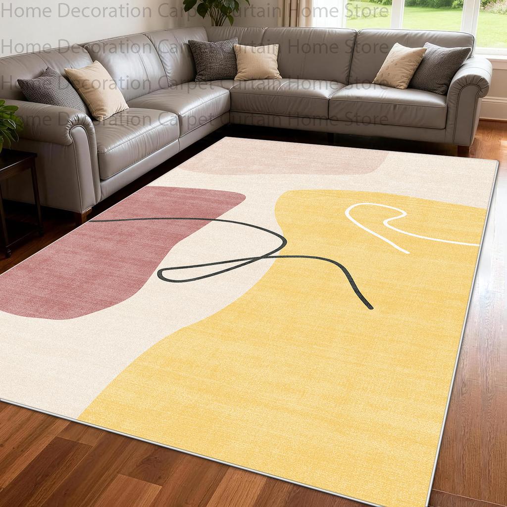 Nordic Abstract Geometric Line Modern Carpets Living Room Home Decor Large Area Rug Bedroom Washable Non-Slip Lounge Floor Mat