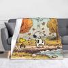 snoopys Throw Blanket for Couch cartoon dog Soft Fuzzy Plush Blanket 50x60 Inches Multiple Sizes Bedspreads for All Seasons