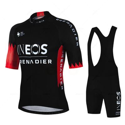 סט חולצת רכיבה קצרה לגברים Ineos 2026 קיץ Bicicleta ביגוד MTB Maillot Ropa Ciclismo ביגוד ספורט חליפת אופניים כחולה