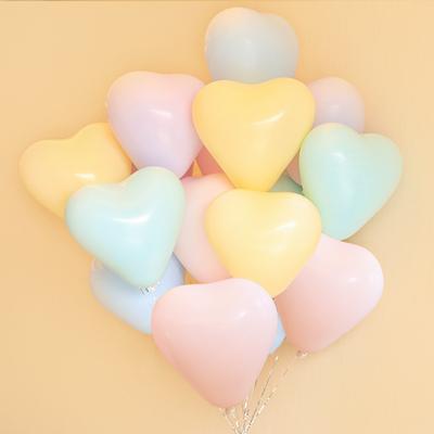 10 stücke 10 zoll Pastell Latex Bunte Ballon Macaron Herz Rosa Blau Ballon Hochzeit Geburtstag Party Baby Show Dekoration Ball