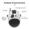 Fahrrad Stahlkabel Zahlenschloss Koffer Auto Schlitten Teleskop Drahtseilschloss Fahrradhelm Hochpräzises Zahlenrad Passwortschloss