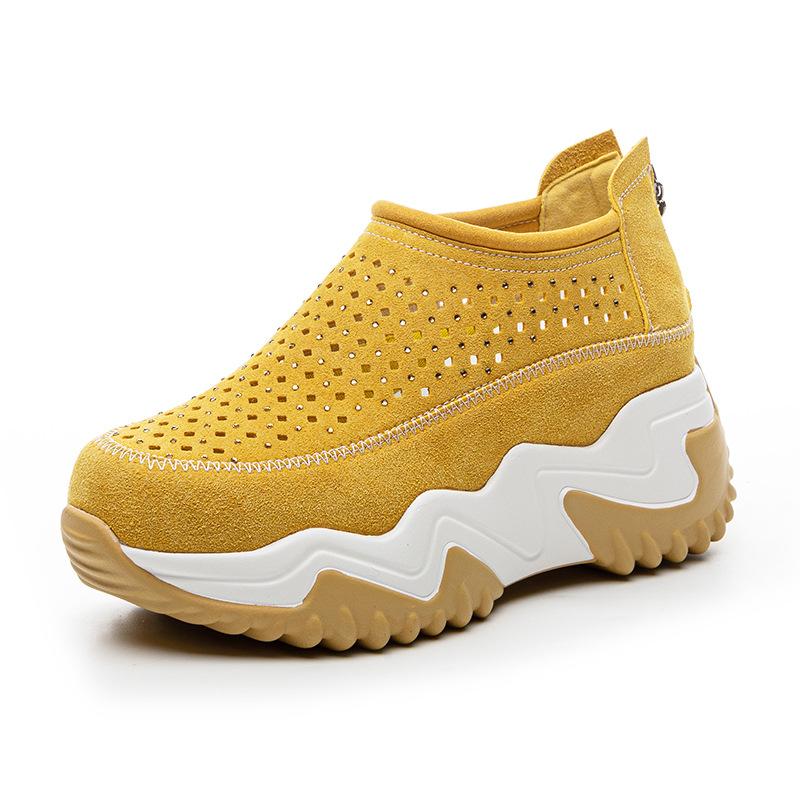 Spring and summer new popular hole casual sandals breathable thick sole heightening versatile hollow casual shoes women 2502