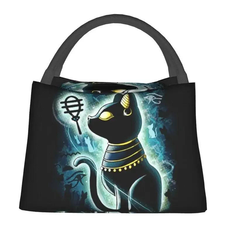 Geantă de prânz personalizată Zeița Egipteană Bastet Femei Cooler Cutii de prânz termoizolate pentru birou Călătorie Geantă de depozitare proaspătă pentru fructe