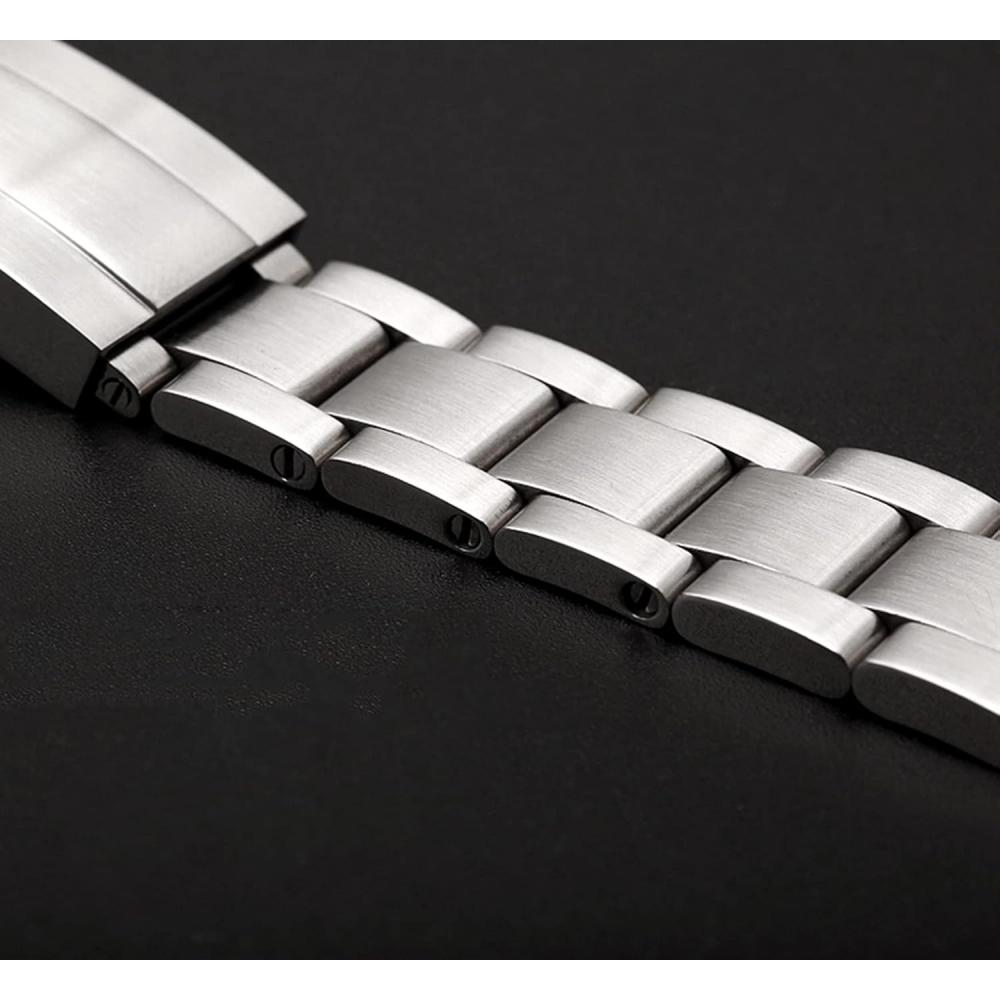 Wowta Submariner Daytona Solid Stainless Steel Arc Edge Band Fit