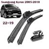 22"+19" Frameless Windshield Wipers Fit Ssangyong Kyron 2005-2010, Compatible with Ssangyong Rexton, Korando, Actyon, Musso SUV