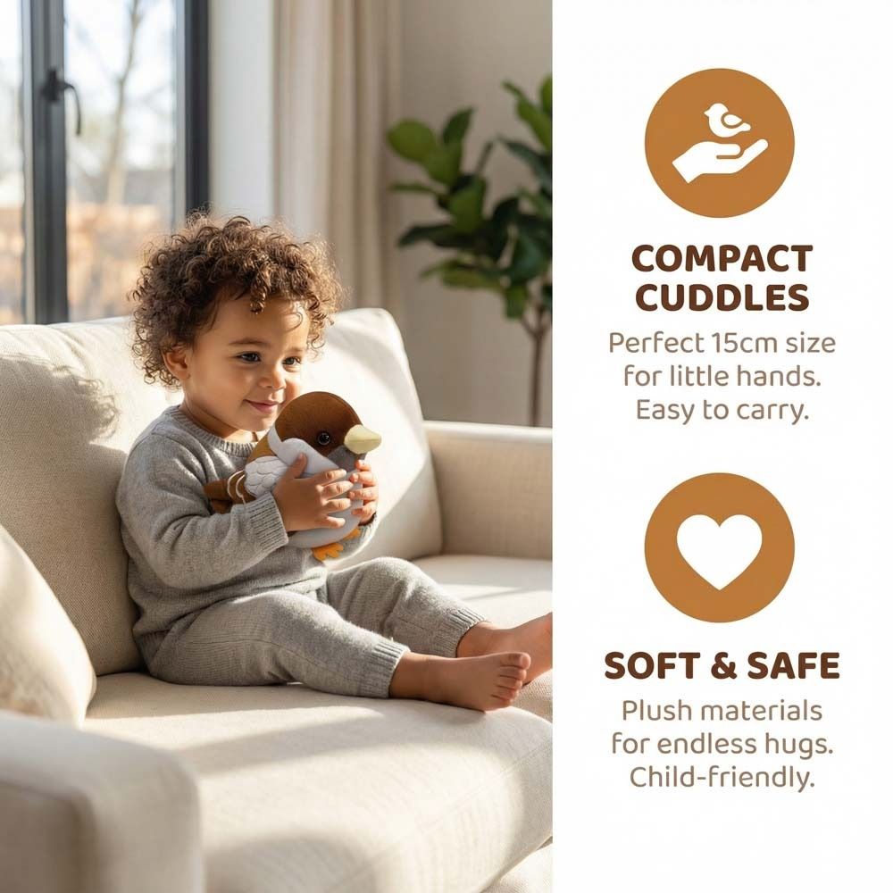 Realistic Soft Stuffed Bird Doll Chubby Round Simulation Sparrow Doll  Office Companion