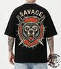 Grizzly bear T-shirt in the style of traditional American tattooing.