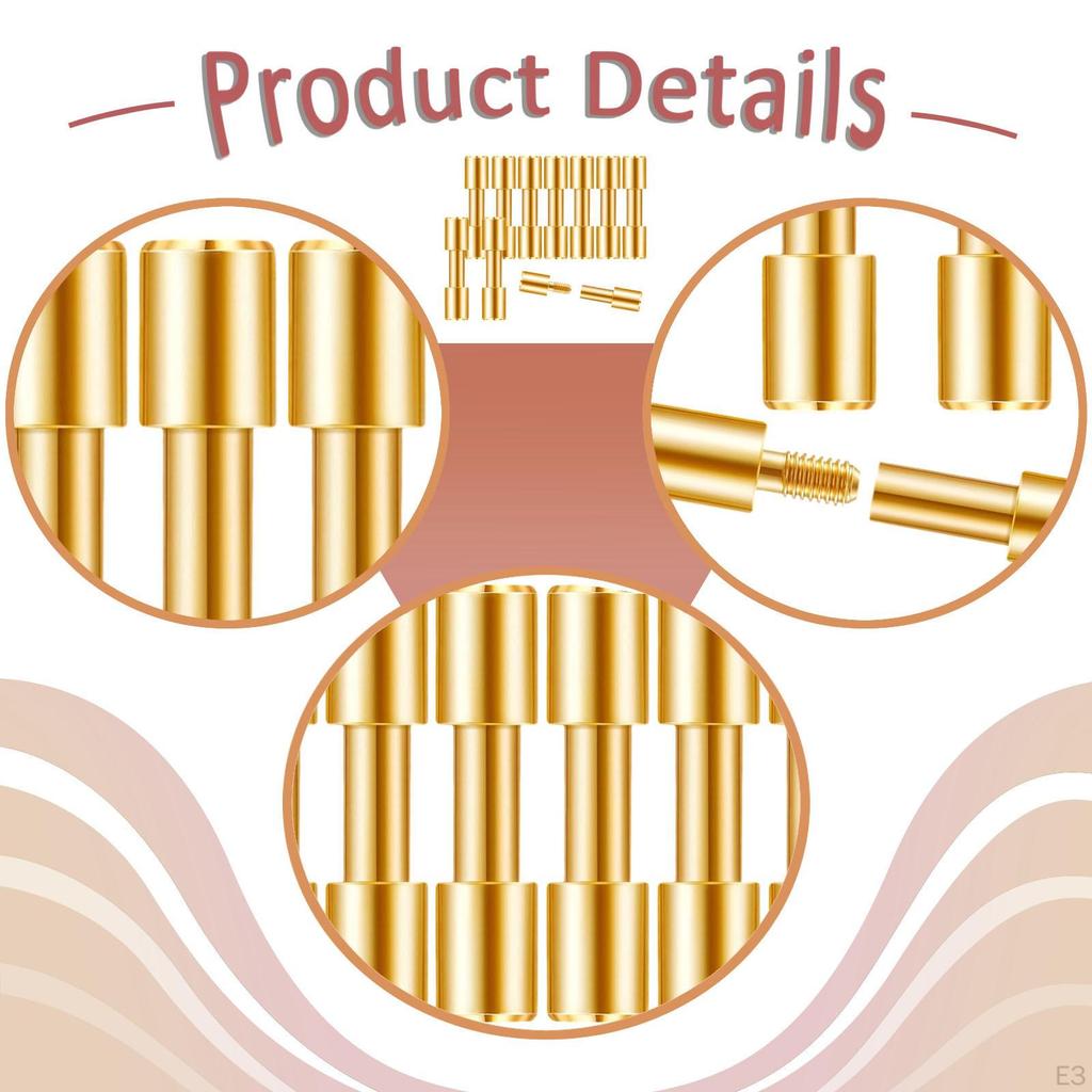 10 Pieces Brass Bracket Bolt Fasteners Screws Rustproof DIY Hardware Tool,Lock Rivets Making
