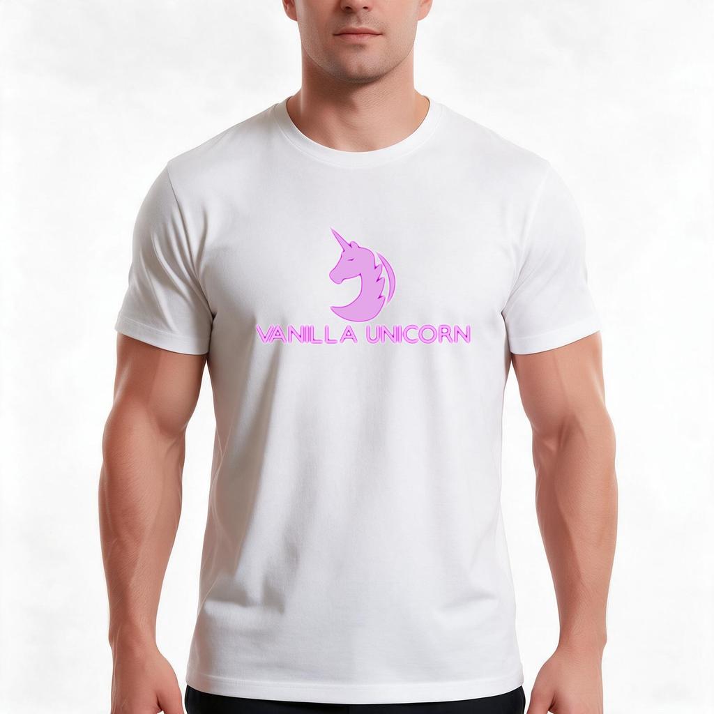 Vanilla Unicorn Tshirt Summer Casual Cotton Tee Oversized Streetwear Tops Vintage Graphic Print Loose Fit Short Sleeve