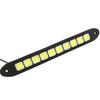 1/2pcs DRL COB Car LED Daytime Running Light White Waterproof Flexible Silicone Highlight Auto COB Lamp Car Exterior Accessories