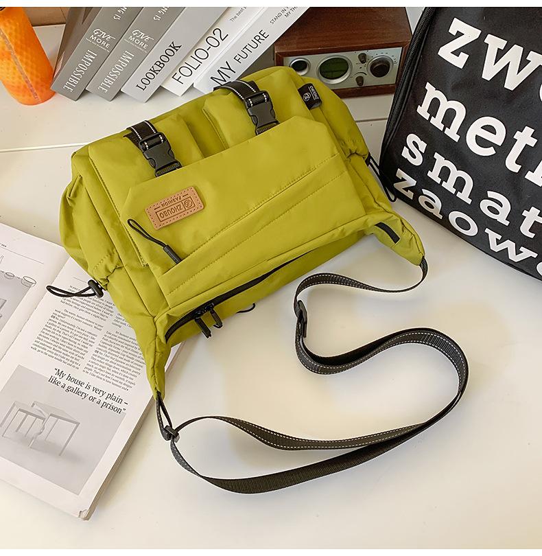 Schoolbag women's messenger bag tide brand ins tooling style Japanese casual men's bag large capacity shoulder bag personalized mailman bag tide