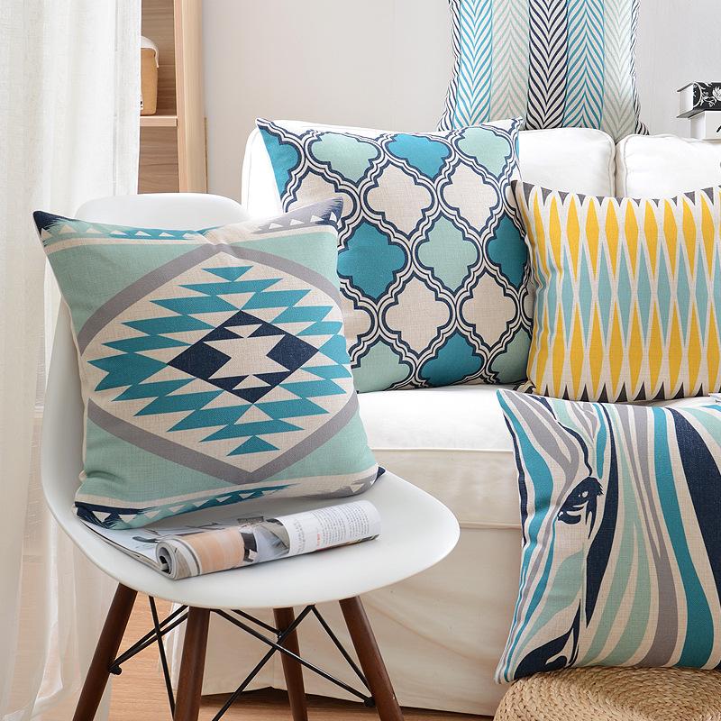 New Nordic Pillow Cover Cushion Cover Linen Cushion Sofa Pillow Cover Car Backrest Pillowcase Sofa Pillow