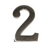 DOOR NUMBERS FROM 1 TO 9. 10cm. CHOOSE NUMBER AND FINISH. MATT NICKEL FINISH NUMBER TWO