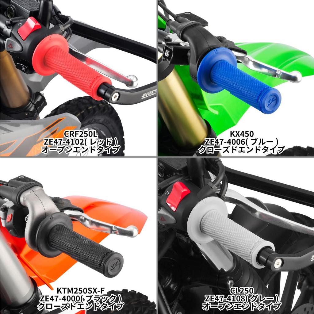 ZETA Racing ZE47-4006 Dirt Grip, Closed End, Blue, Off-Road Bike, Handle Diameter 0.9 inches