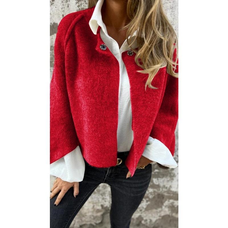 Loose Short Long Sleeve Coat For Autumn Winter