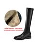 Krazing Pot Microfiber Autumn Winter Shoes Low Heels Size 43 Long Boots Half Boots Zip Thigh High Boots