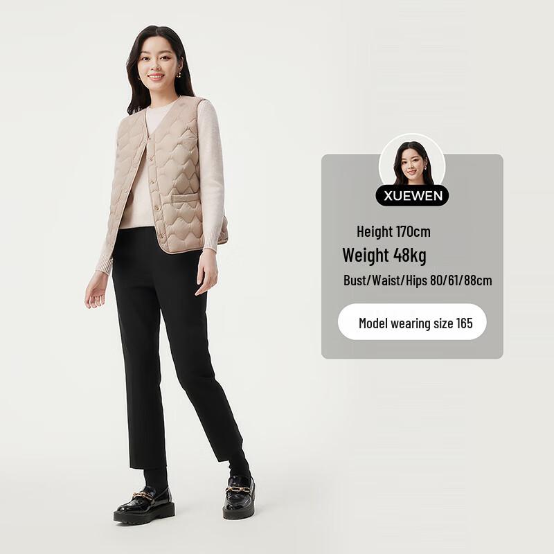 Tanboer Women's Lightweight Collarless Down Vest