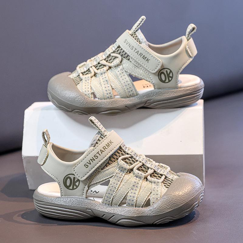 2026 Jungen Zehenschuh Anti-Kick Sportsandalen - Koreanischer Stil Weiche Sohle, Rutschfest, Mittlere & Große Größen