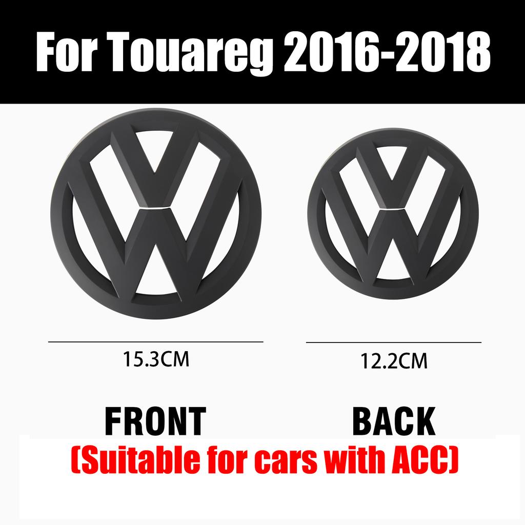 For Volkswagen 1/2Pcs Not Affect ACC Car Front Grille Emblem Rear Trunk Lid Cover For Volkswagen VW Touareg 2016 2017 2018 auto Accessories