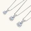 Silvere Glam 2025 New D-color Four-prong All-moissanite Necklace With A Niche And High-end Feel, S925 Sterling Silver Collarbone Chain