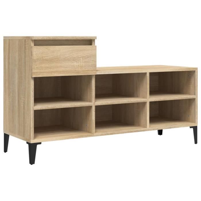VidaXL Shoe Cabinet Sonoma Oak 102x36x60cm Engineered Wood 821215