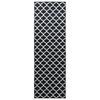 Runner Rug LESAKA Black and White 100 x 450 cm