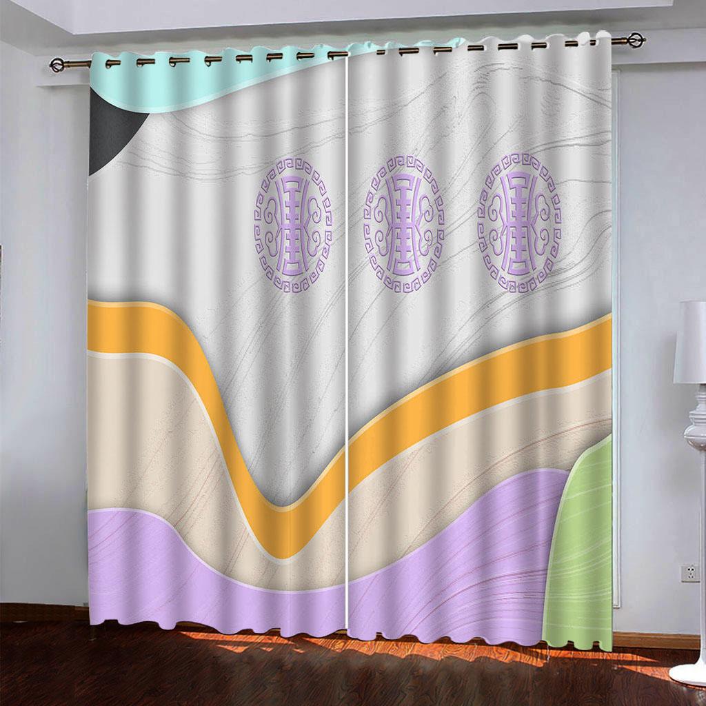 

Curtains For Rooms 3D Abstract Art Prints Windows Curtains For Living Room Elegant Room Curtain Gift Home Decor 2 Panels W70xH160cmx2&Grommet Top