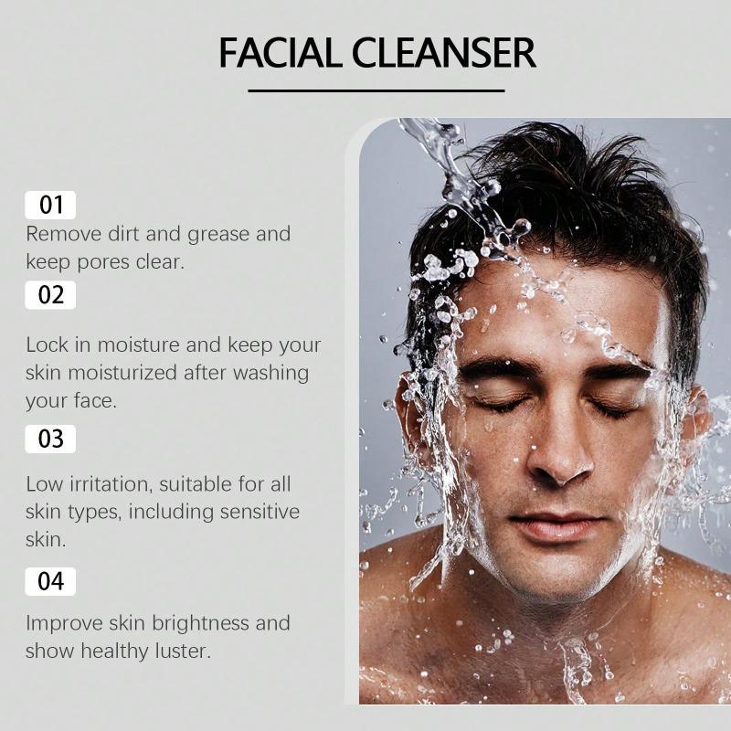 Moisturizing Facial Cleanser, Gentle Cleansing of The Face, Refreshing and Comfortable Hydration, Skin-rejuvenating Dense Foam, Men's