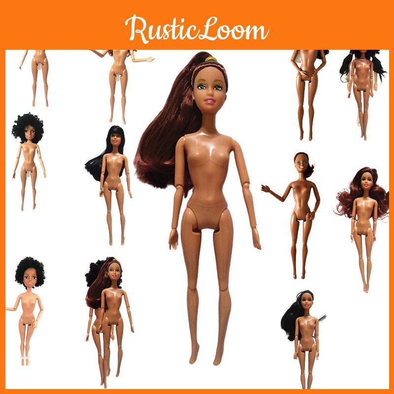 Arical Puppe Spielzeug 11,5 Zoll 4d Braun Afrikanische Gelenkpuppe 30 cm Höhe Kunststoffmaterial Statische Ausstellung