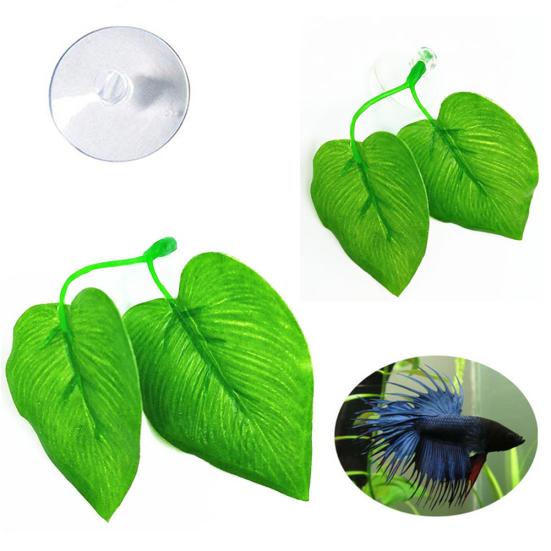 Künstliches Pflanzenblatt Betta Hängematte Aquarium Laichruhe Bett Aquarien Dekoration
