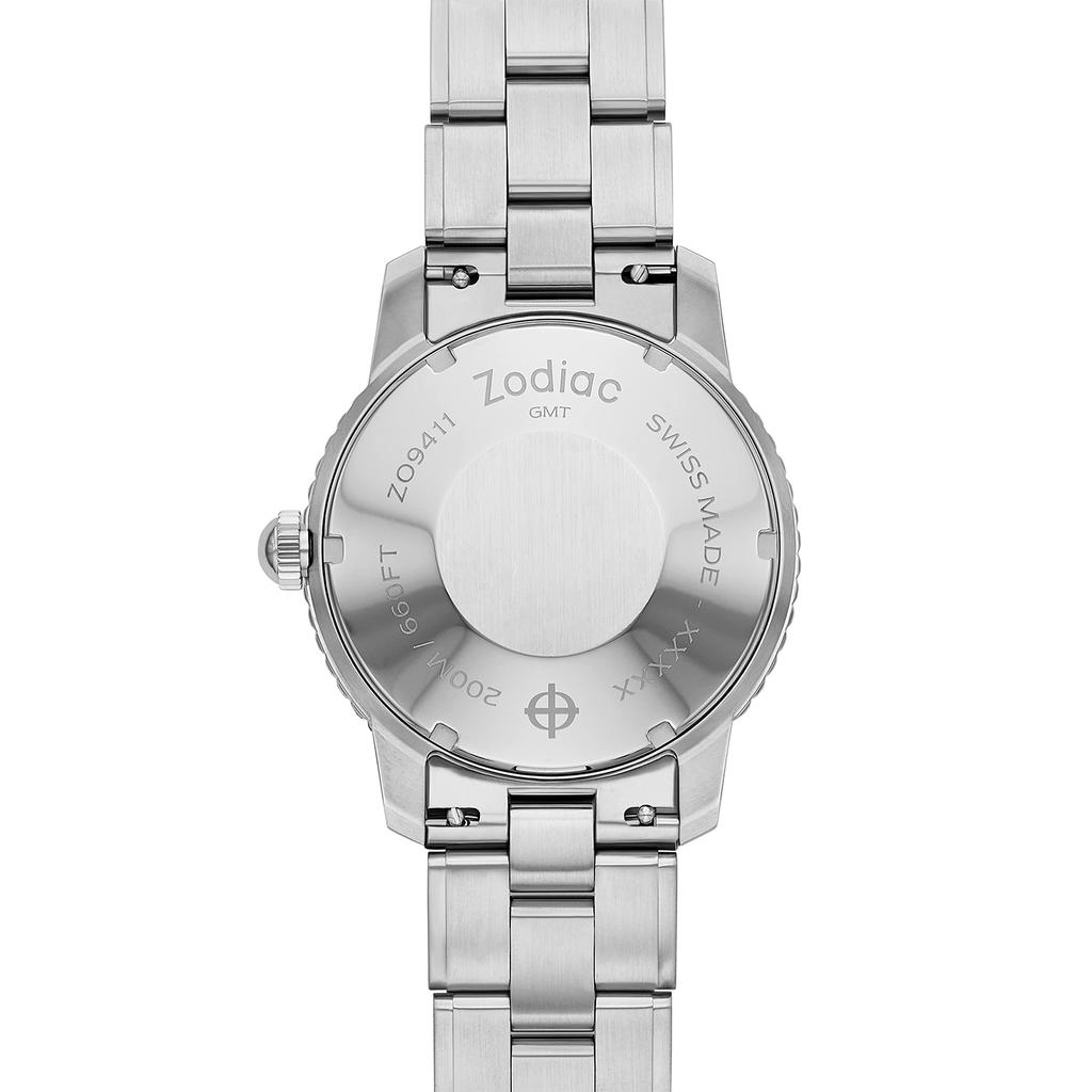 Zodiac SUPER SEA WOLF 53 ZO9411 Men's Automatic Watch, Silver, Officially Imported