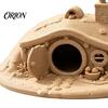 Hobbit House Ornament 3D Printed Fantasy for Small Pet Shelter, Realistic Texture Animals Hideout, Miniature Micro Landscape Halloween Home Decoration