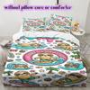 Cute animals surfing Pattern Bedding,Quilt Set Quilt Cover Pillowcase Home Birthday Gift (1*duvet cover+2*pillowcase,without core)