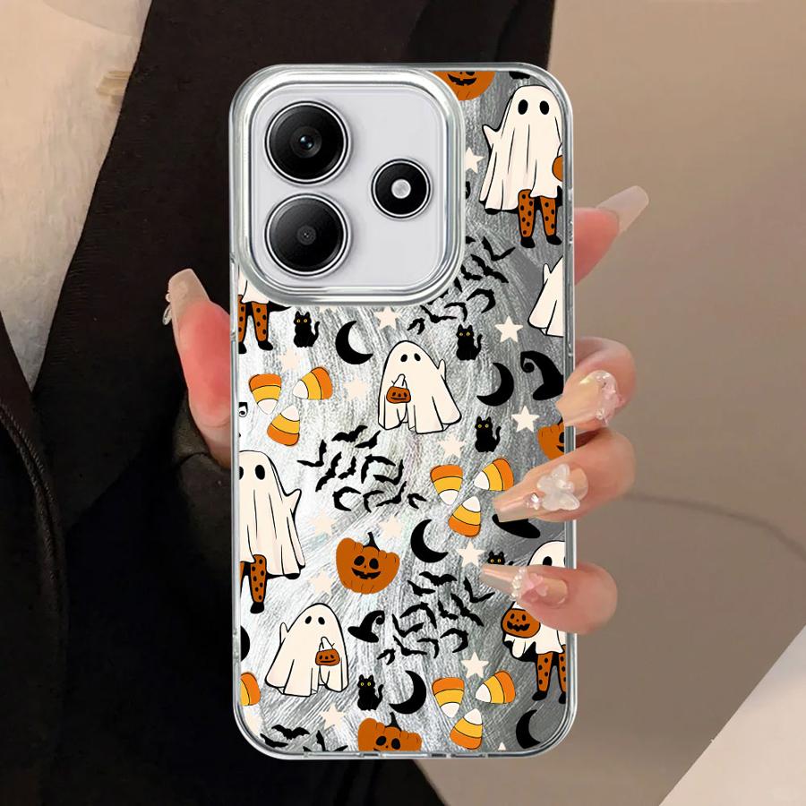 Black Soft Shell Phone Case for Apple iPhone 16e 12 14 14 Plus 11 13 Pro 17 Air 15 16 Pro Max Cartoon Halloween