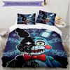 3-teiliges Bettbezug-Set (1 * Bettbezug + 2 * Kissenbezug, ohne Kern), Five Nights at Freddy's Druck Weiches Ganzjahres-Bettwäscheset, Heim-Schlafzimmer-Dekor Geschenk
