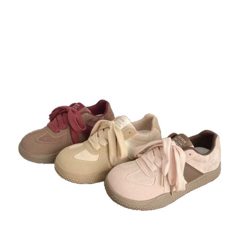Sweet Retro Pink Board Shoes Women's Autumn New Versatile Casual Board Shoes Tide