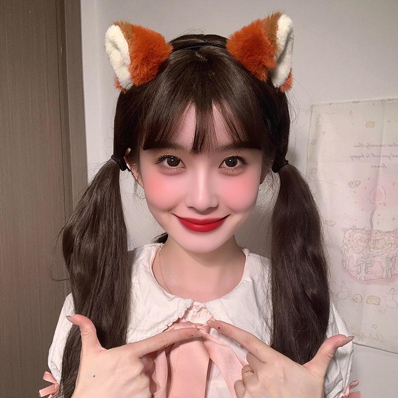 Čelenka s liščími uchy pro ženy Plyšová chlupatá zvířecí uši Obruč do vlasů Cosplay Kostýmový doplněk Pro Halloweenovou párty Anime & Denní 2026